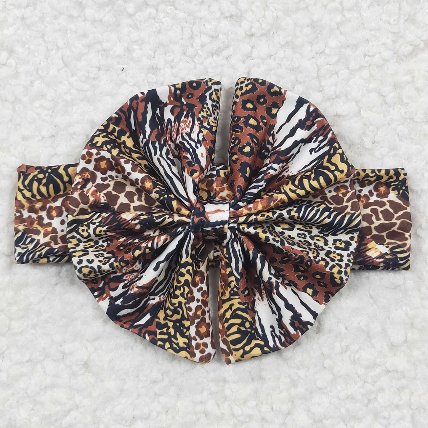 GBO0096 Wild Thing Animal Leopard Print With Bow Girls Bummies Set