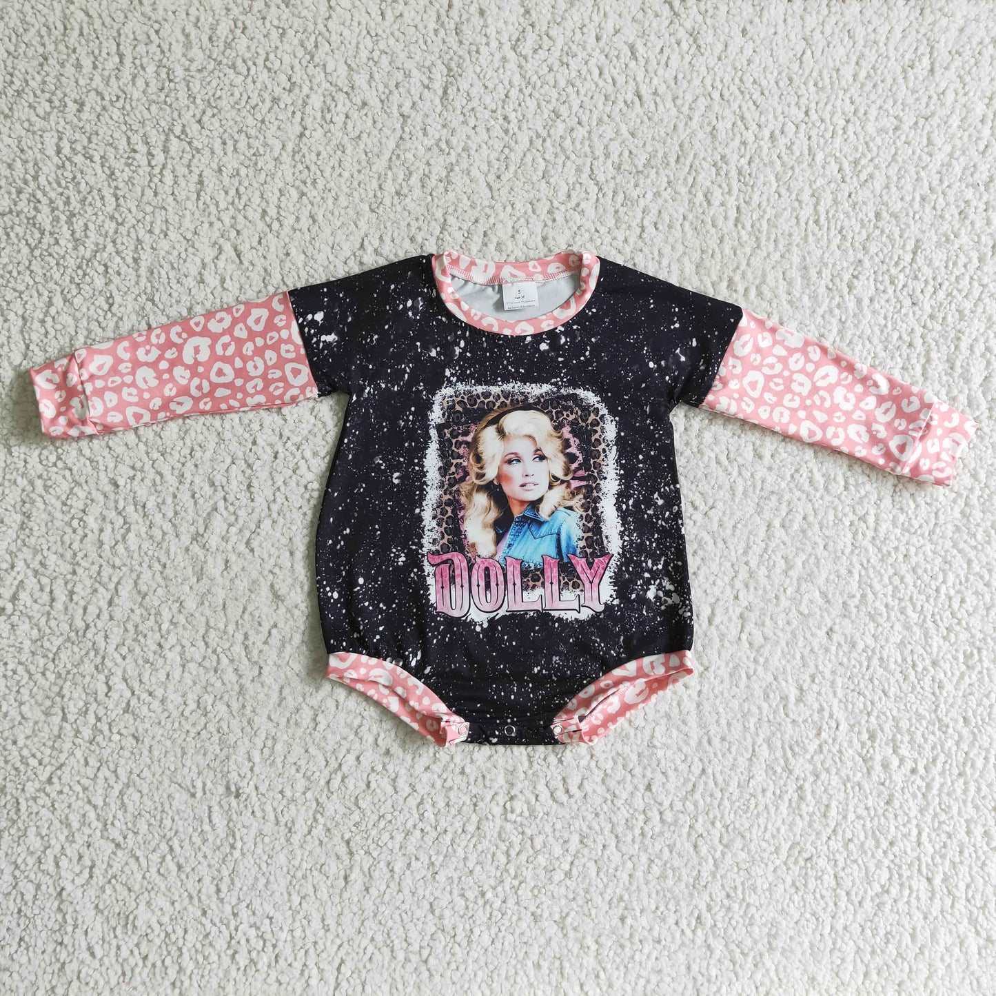 LR0180 Fashion Pink Bummies Romper