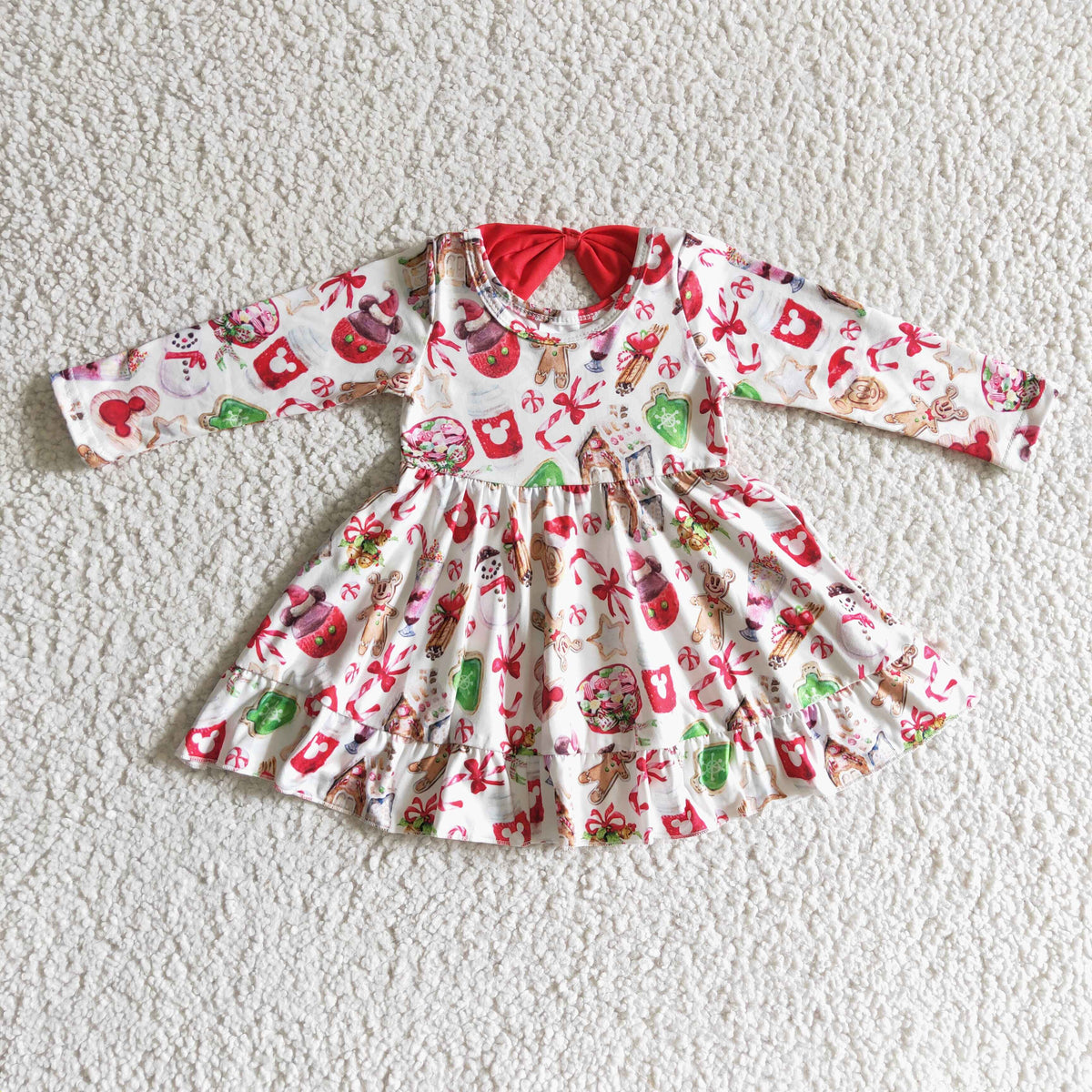 GLD0140 Christmas Snowman Gingerbread Dress