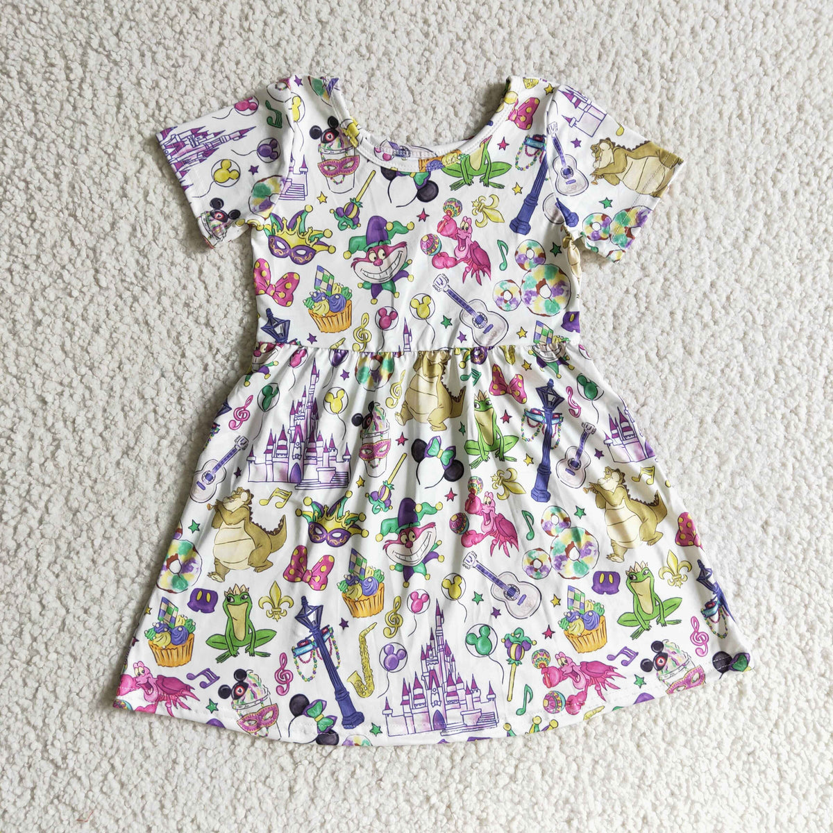 GSD0153 Mardi Gras Mask Crayfish Mask Baby Dress