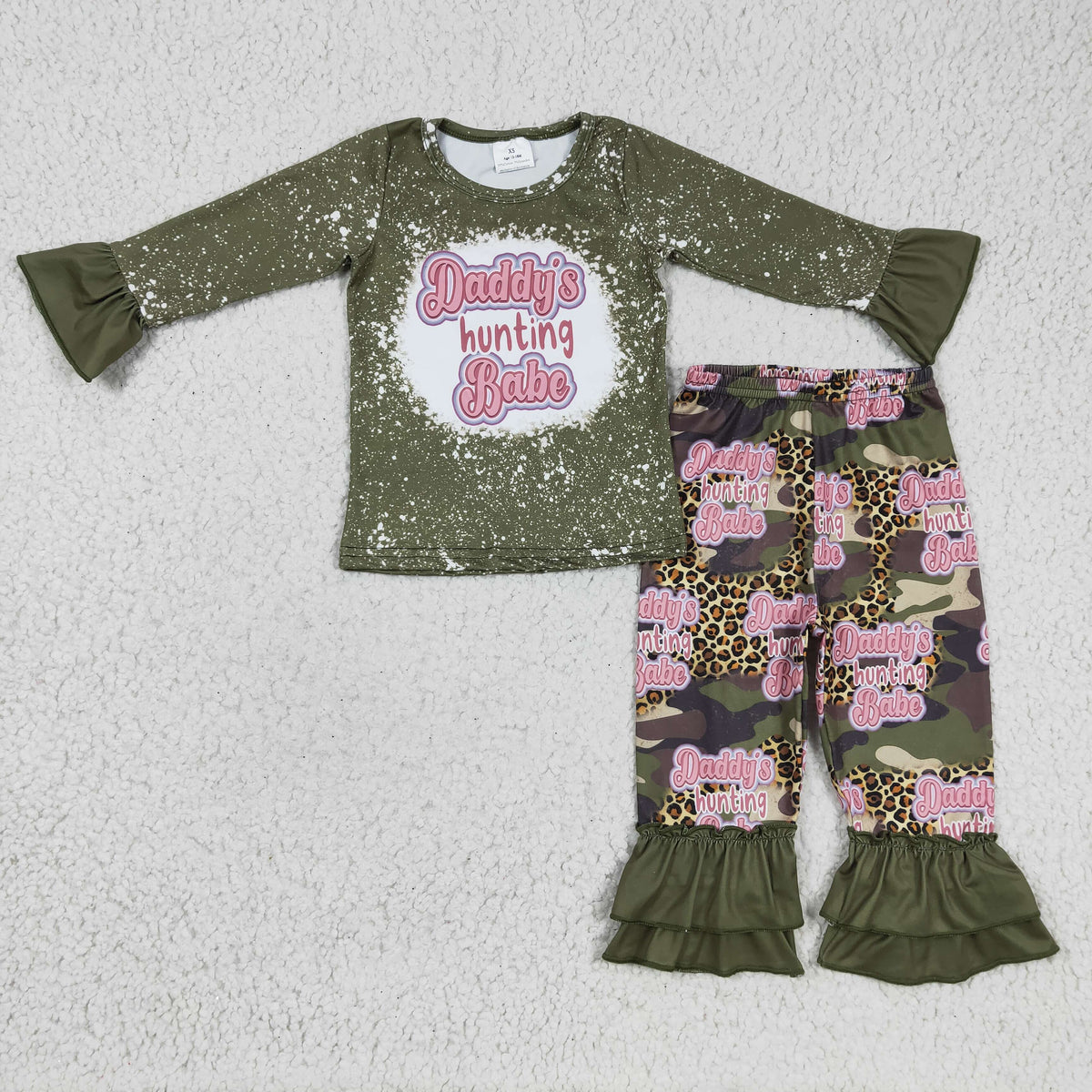 GLP0327 Green Daddy's Hunting Babe Girls Outfits