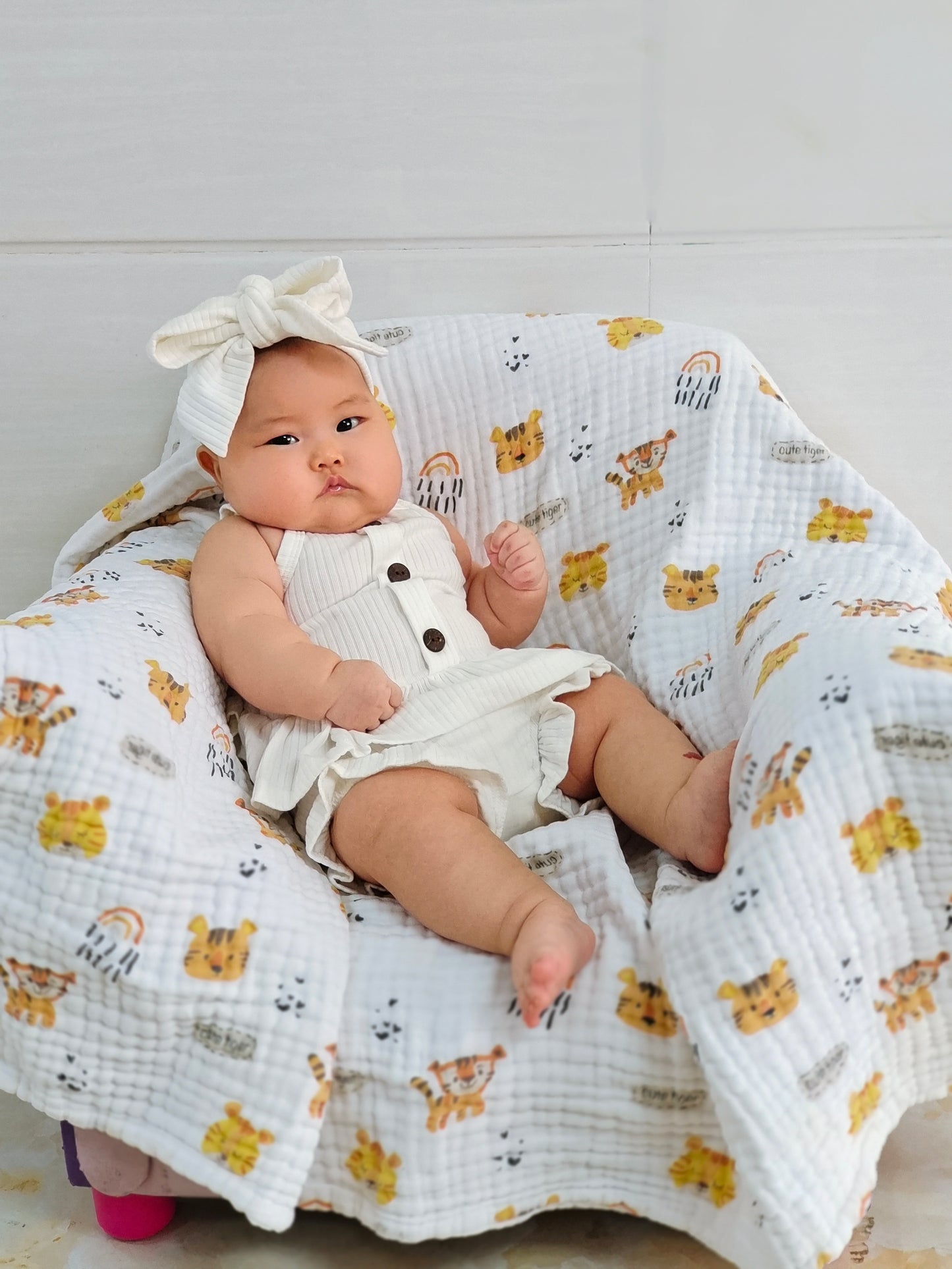 GBO0055 White Ribbed Girls Set