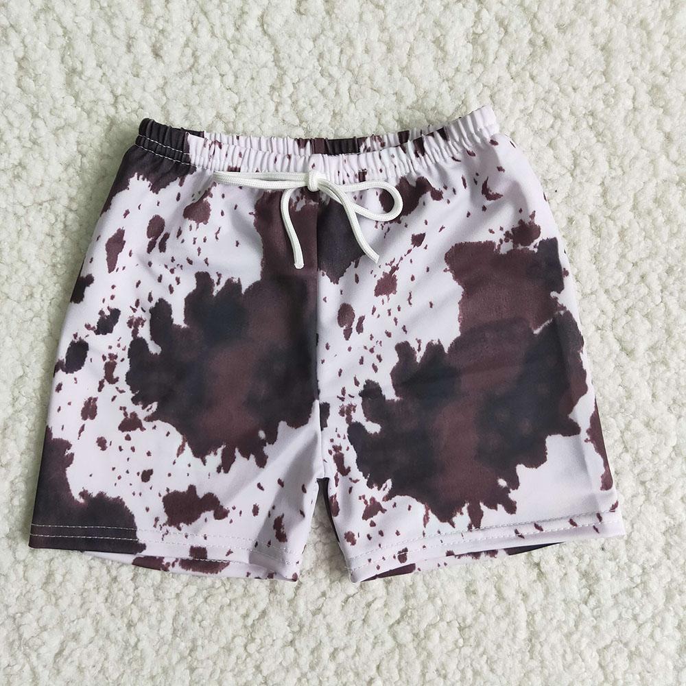 Boys Cow Print Swimming Trunks