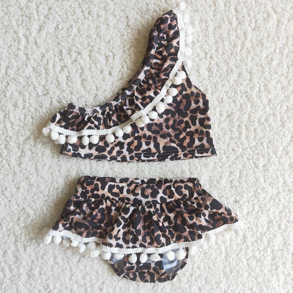 Leopard Print Girls Bathing Suits Swimsuits