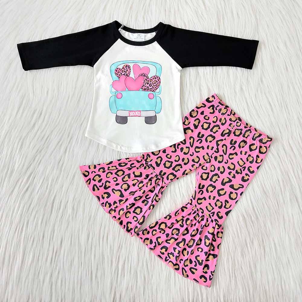 Happy Valentine Pink Leopard Print Set