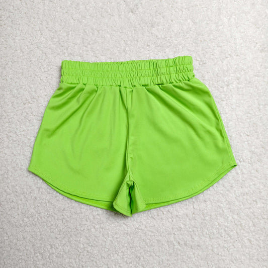 Yoga SS0903 Solid Color Green Girls Shorts