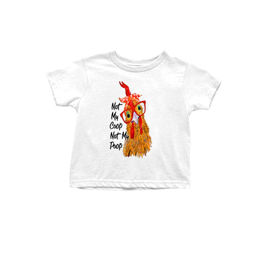 custom Not My Coop Chick White Short Sleeve Kids Top
