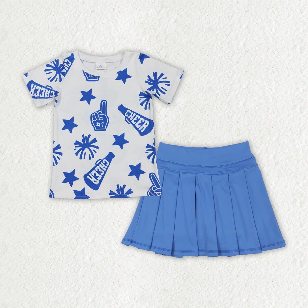 cheer star top yoga skirt skort girls set RTS Sibling Clothes