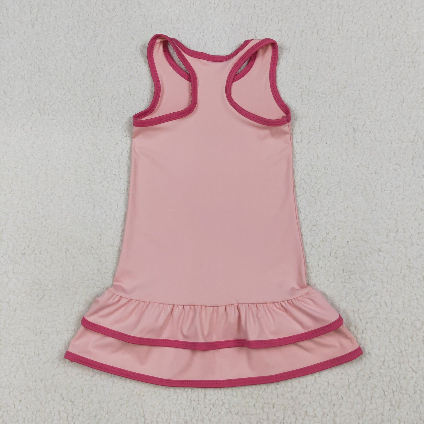 GSD2630 yoga pink sleeveless girls dress