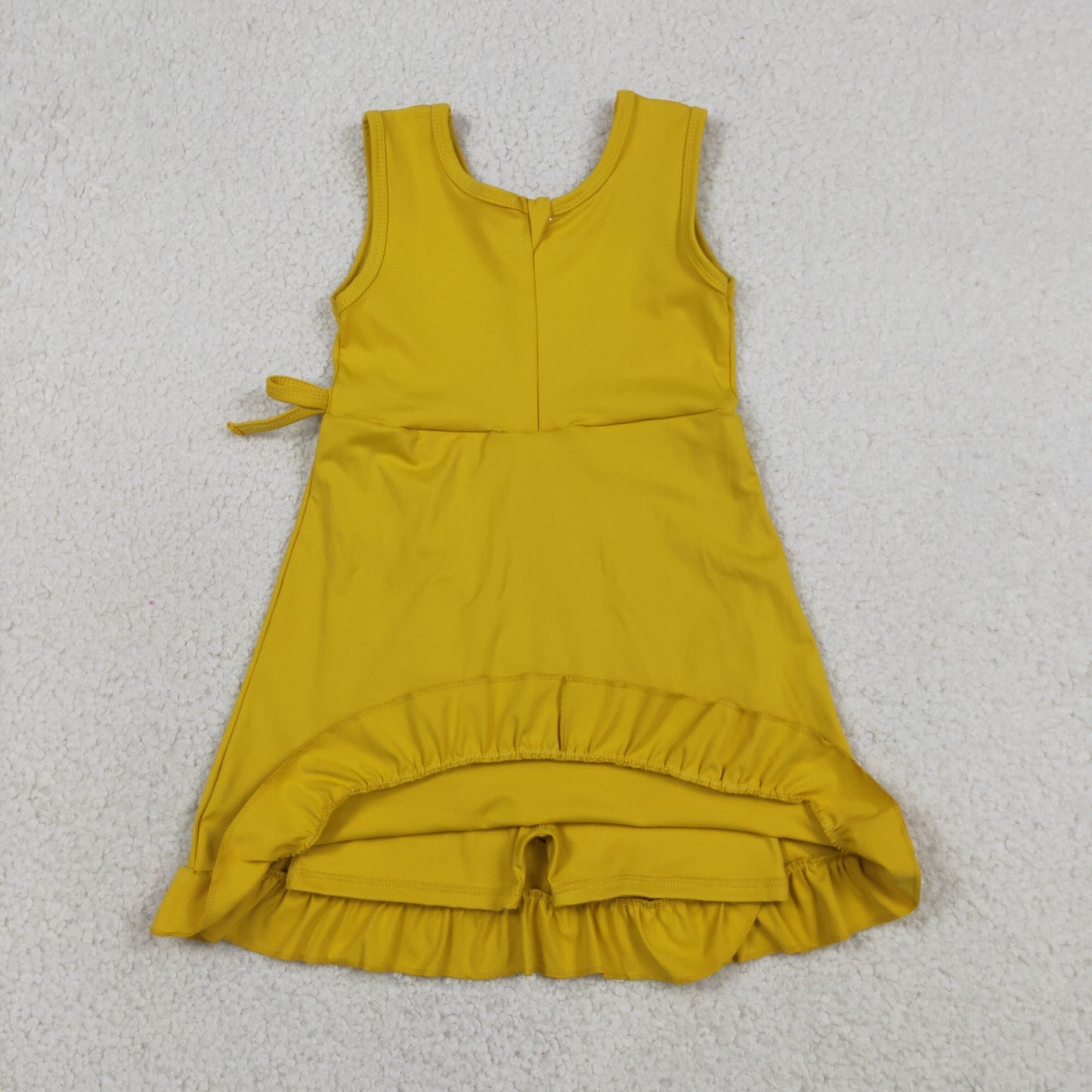 GSD3031 Yoga Light Yellow Sleeveless Girls Dress