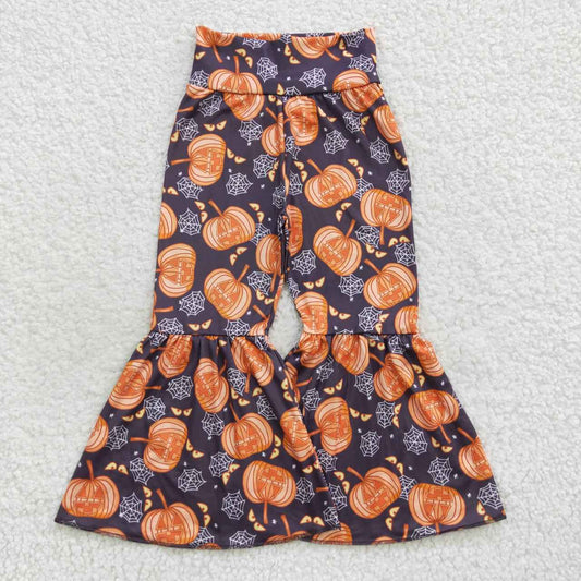 P0231 Halloween Pumpkin Black Girls Pants