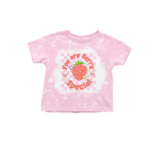 preorder You Are Berry Special Strawberry Pink Short Sleeve Girls Top
