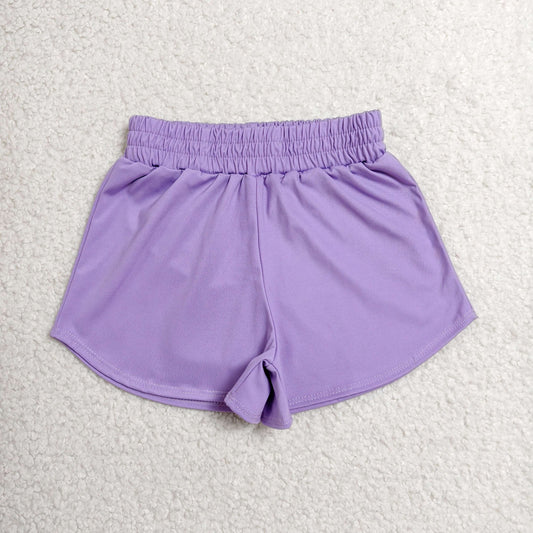 Yoga SS0905 Solid Color Purple Girls Shorts