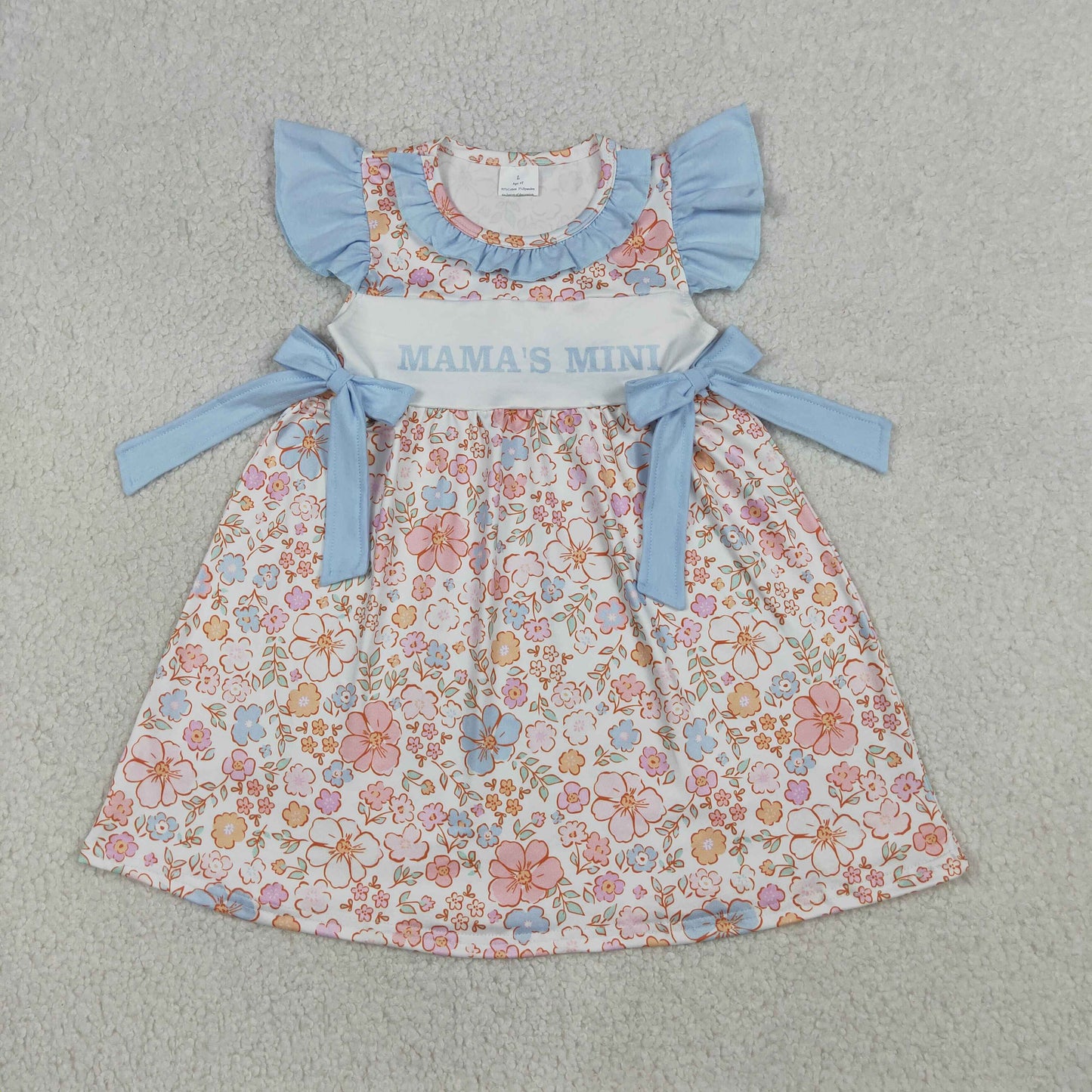 GSD3648 Mama's Mini Flowers Bows Girls Dress