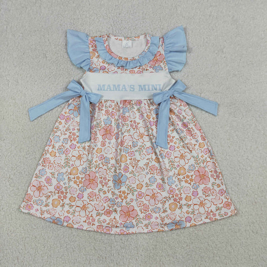 GSD3648 Mama's Mini Flowers Bows Girls Dress