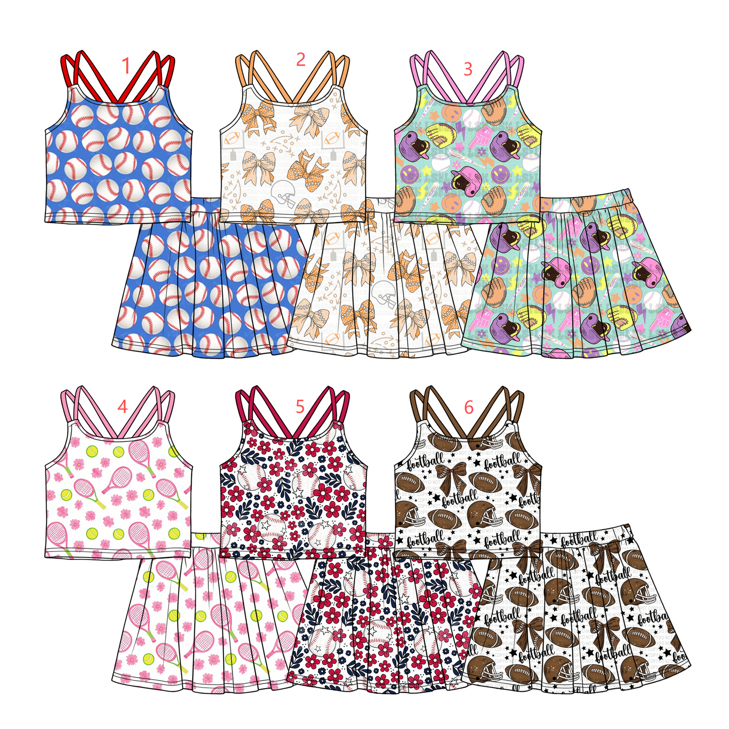 Custom Moq 3 Football Team Girl Short Sleeve Shorts Girls Set