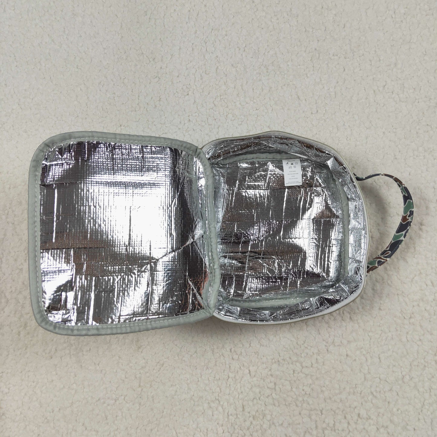 BA0270 mallard duck camo lunch bag lunchbox
