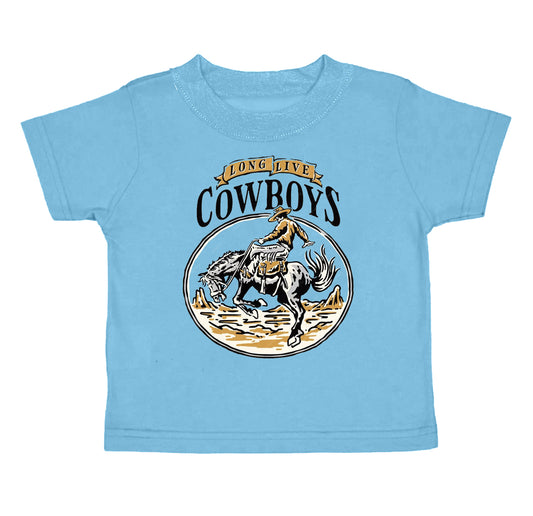 preorder BT0516 Cowboys Horse Riding Blue Short Sleeve Boys Top