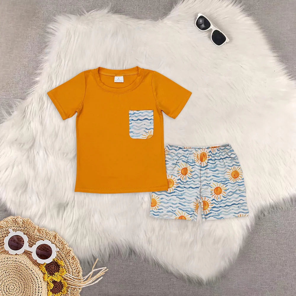 sea sun orange Sibling Clothes RTS