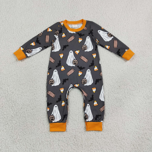 LR3241 Halloween Spooky Long Sleeve Boys Romper