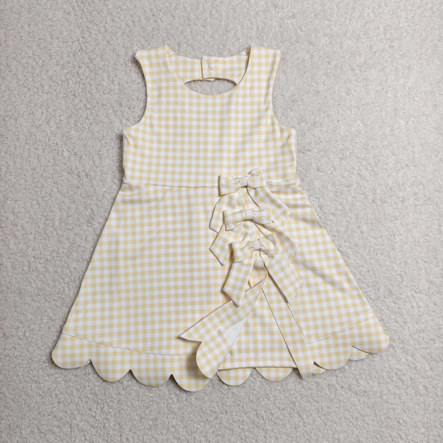 GSD3027 Yoga Light Yellow Sleeveless Girls Dress