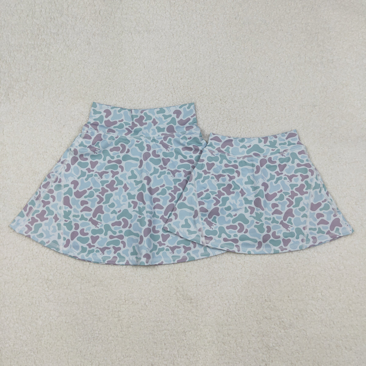mama and me yoga camo skort skirts RTS sibling clothes