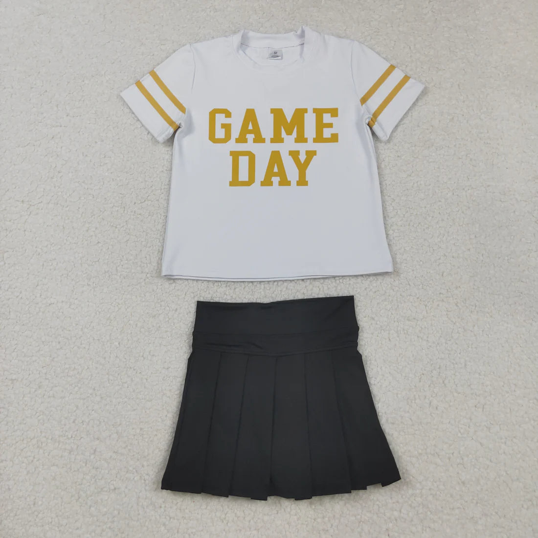 yoga screen print game day yoga skorts girls set RTS Sibling Clothes