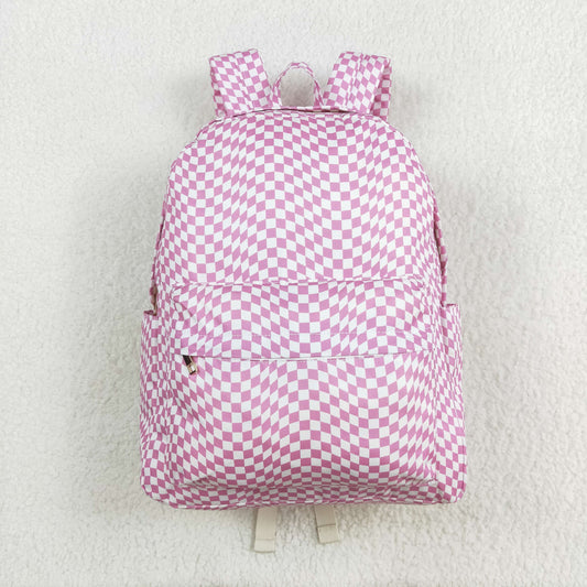 BA0245 pink checkered kids bag