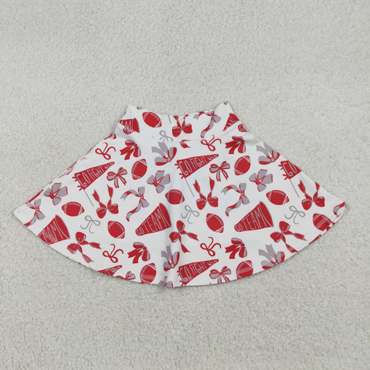 GLK0141 yoga football bows red skort girls skirt