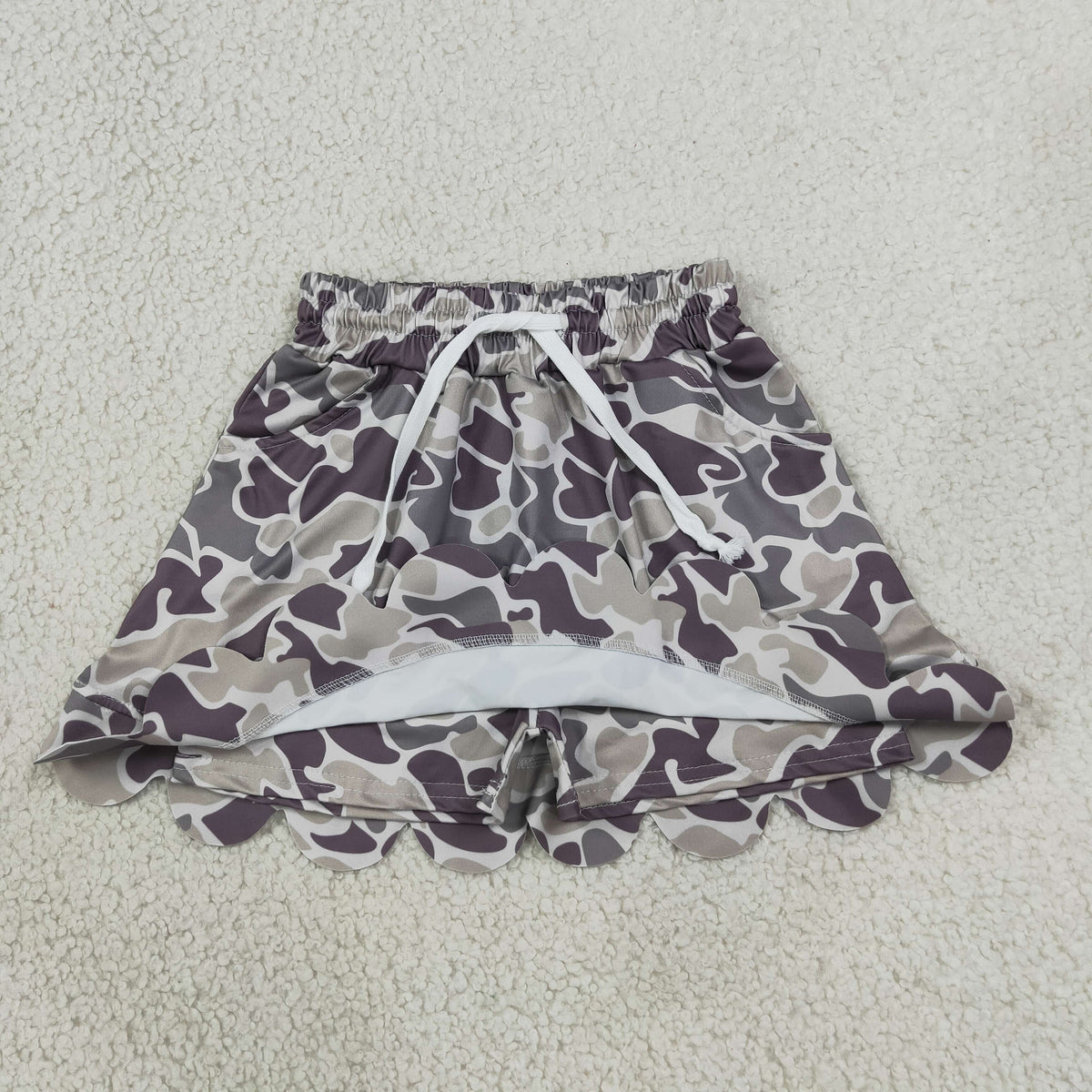 GLK0297 Scallop Hunting Camo Skorts Girls Skirt
