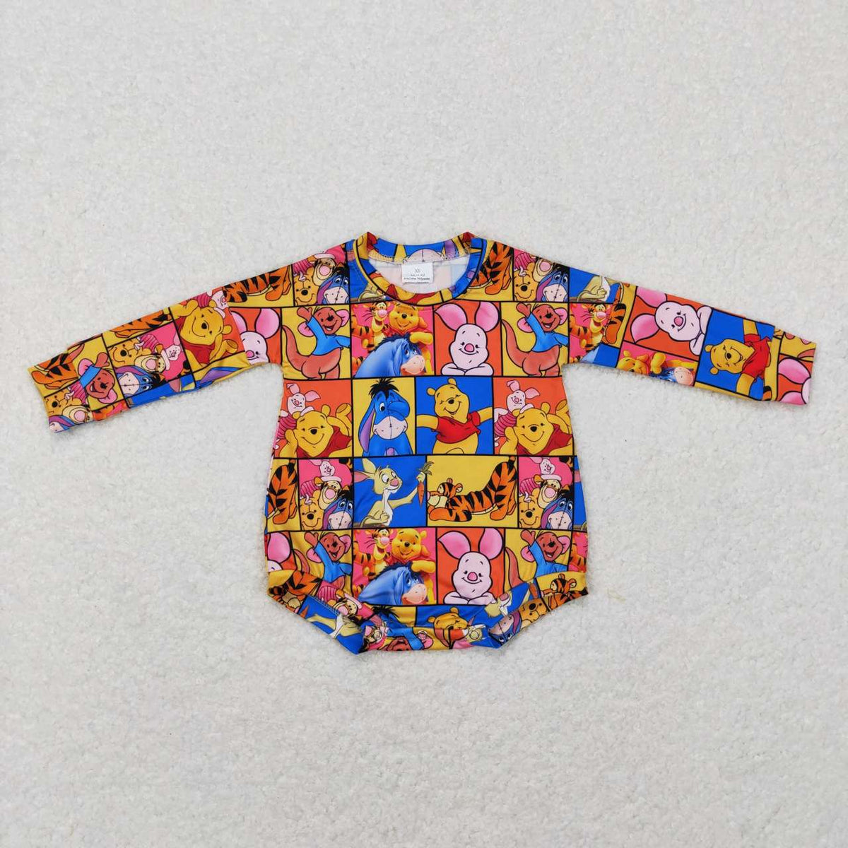 LR0741 Cartoon bear long sleeve kids romper