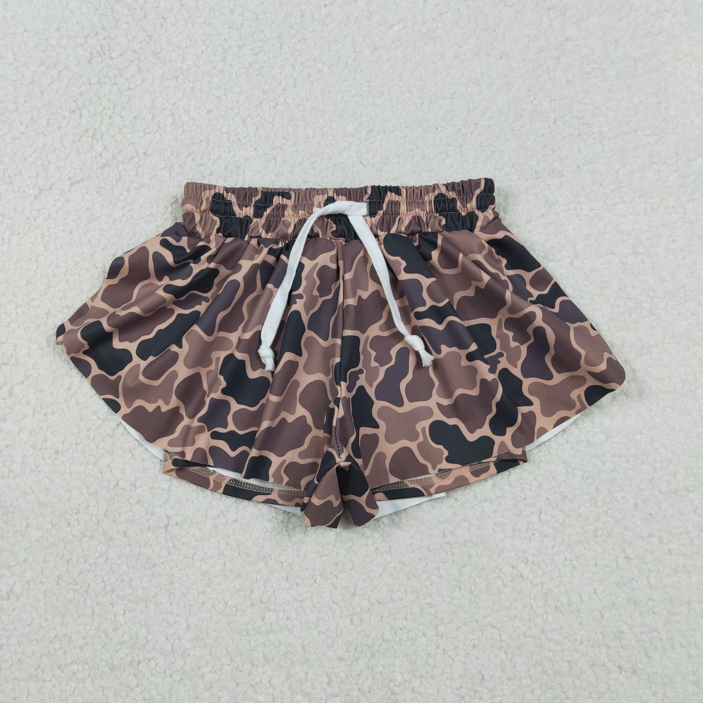 SS0772 Yoga Hunting Camo Girls Shorts