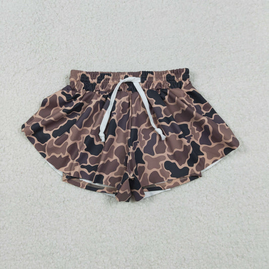 SS0772 Yoga Hunting Camo Girls Shorts