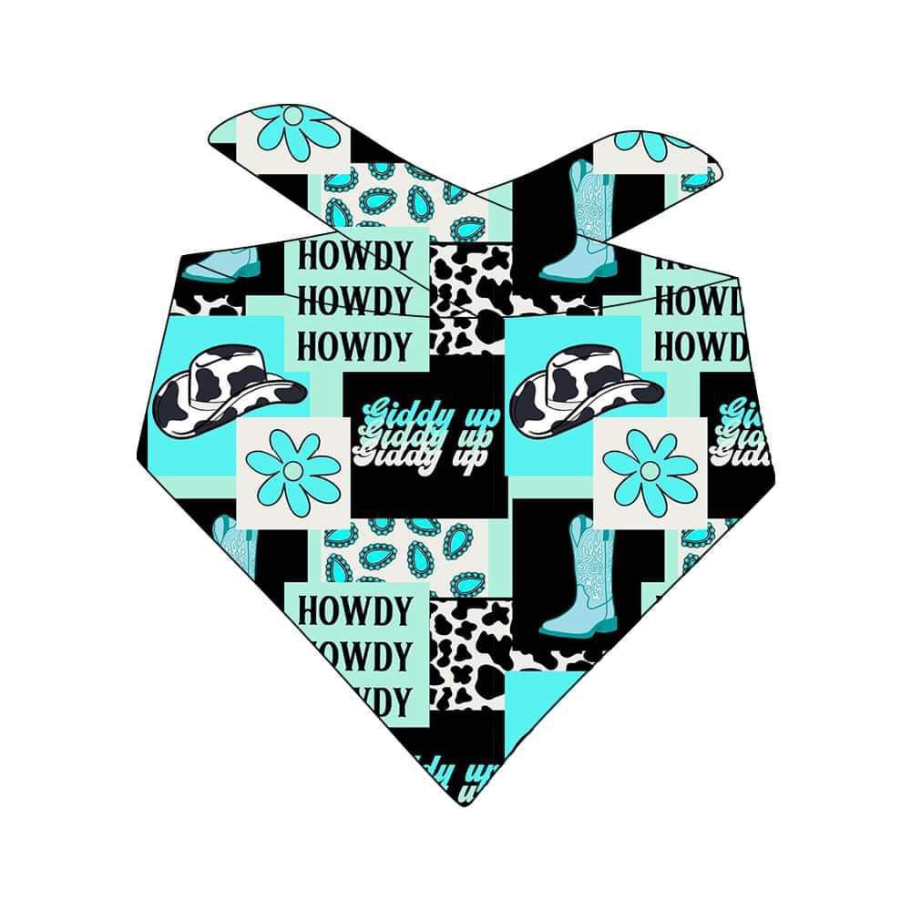 custom style howdy hat dog bandanas