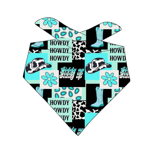 custom style howdy hat dog bandanas