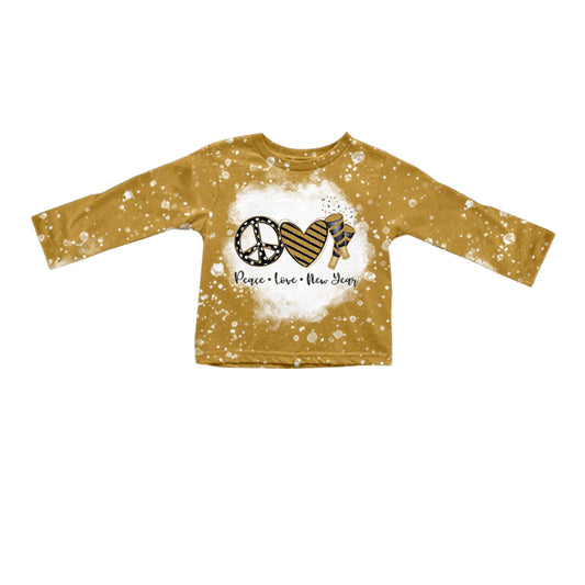 preorder GT0337 Peace & love & new year girls top