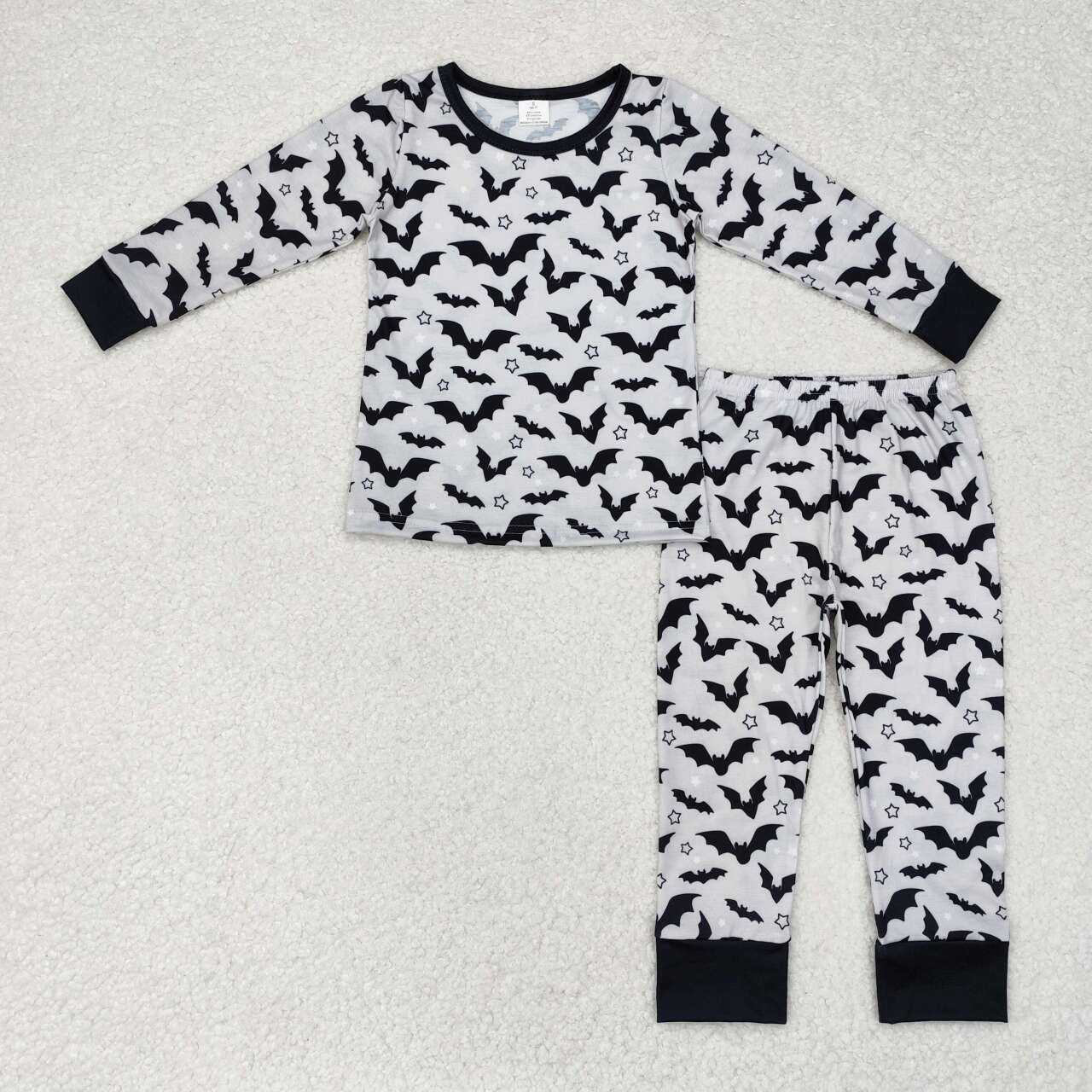 BLP0520 Halloween bat black long sleeve pants boys pajamas