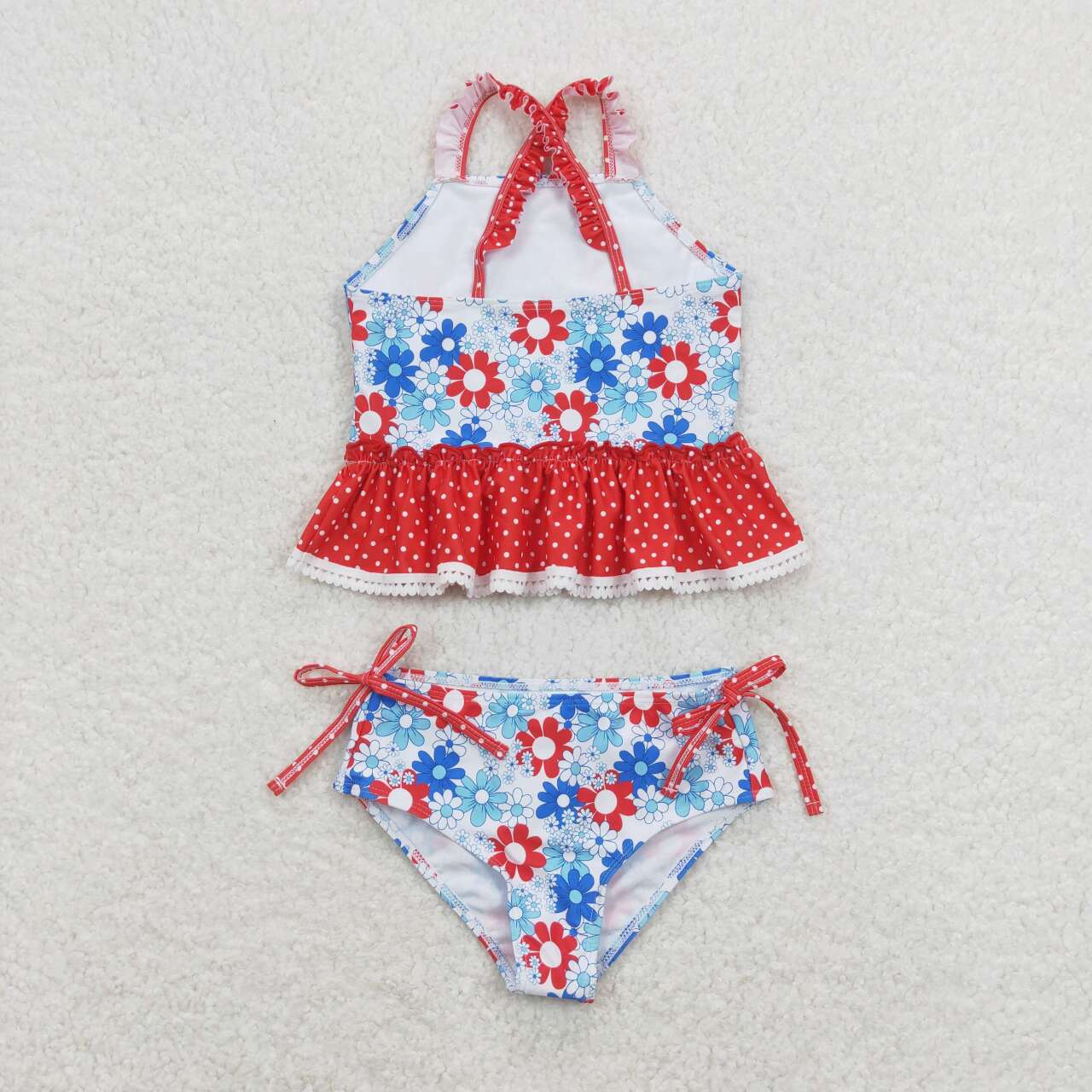 S0253 Colorful flowers girls swimsuits