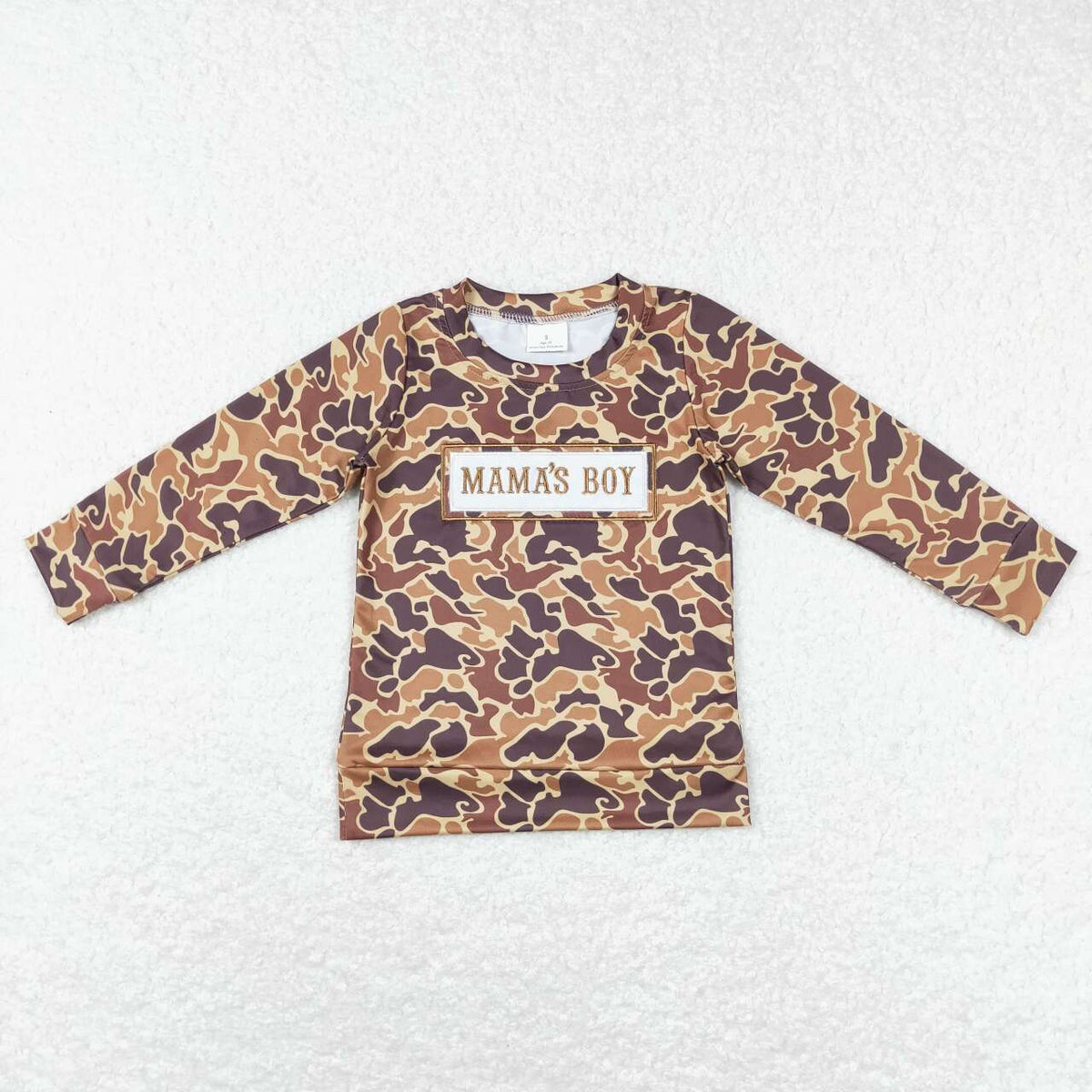 BT0476 Mamas boy camo long sleeve boys pullover