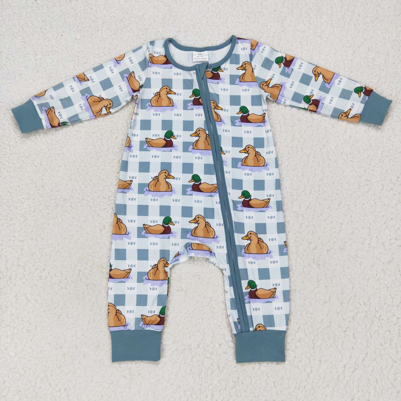 LR0657 Duck long sleeve kids romper