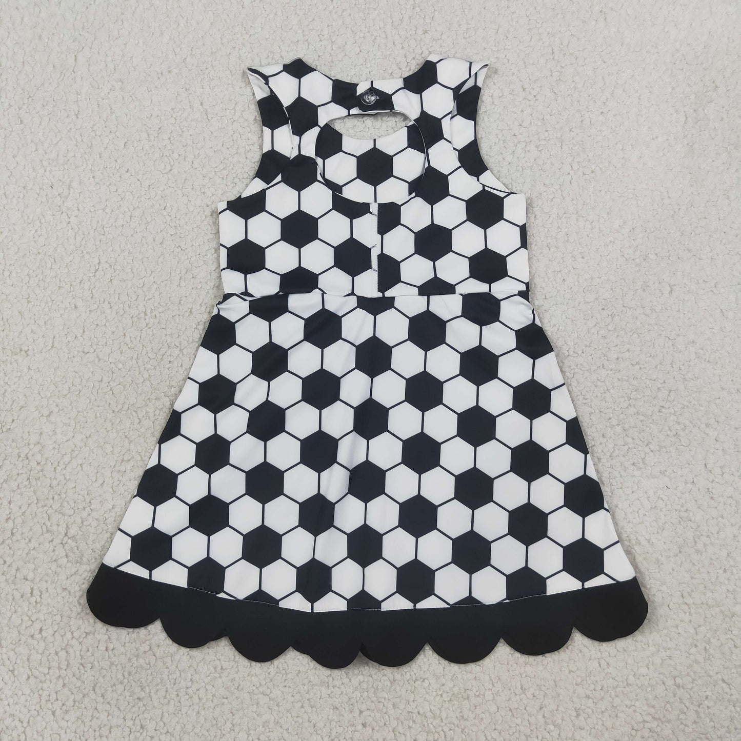 GSD4102 Yoga Black Soccer Bows Sleeveless Skorts Girls Dress
