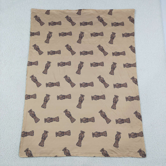 BL0165 duck call brown baby blanket