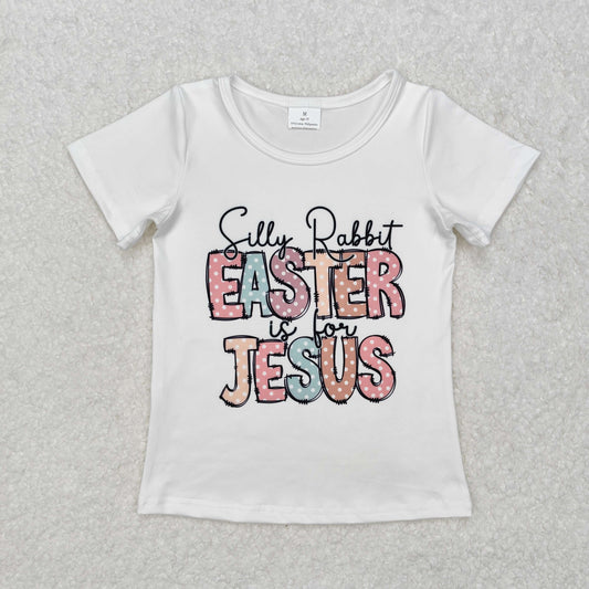 GT0898 Easter JESUS short sleeve girls top