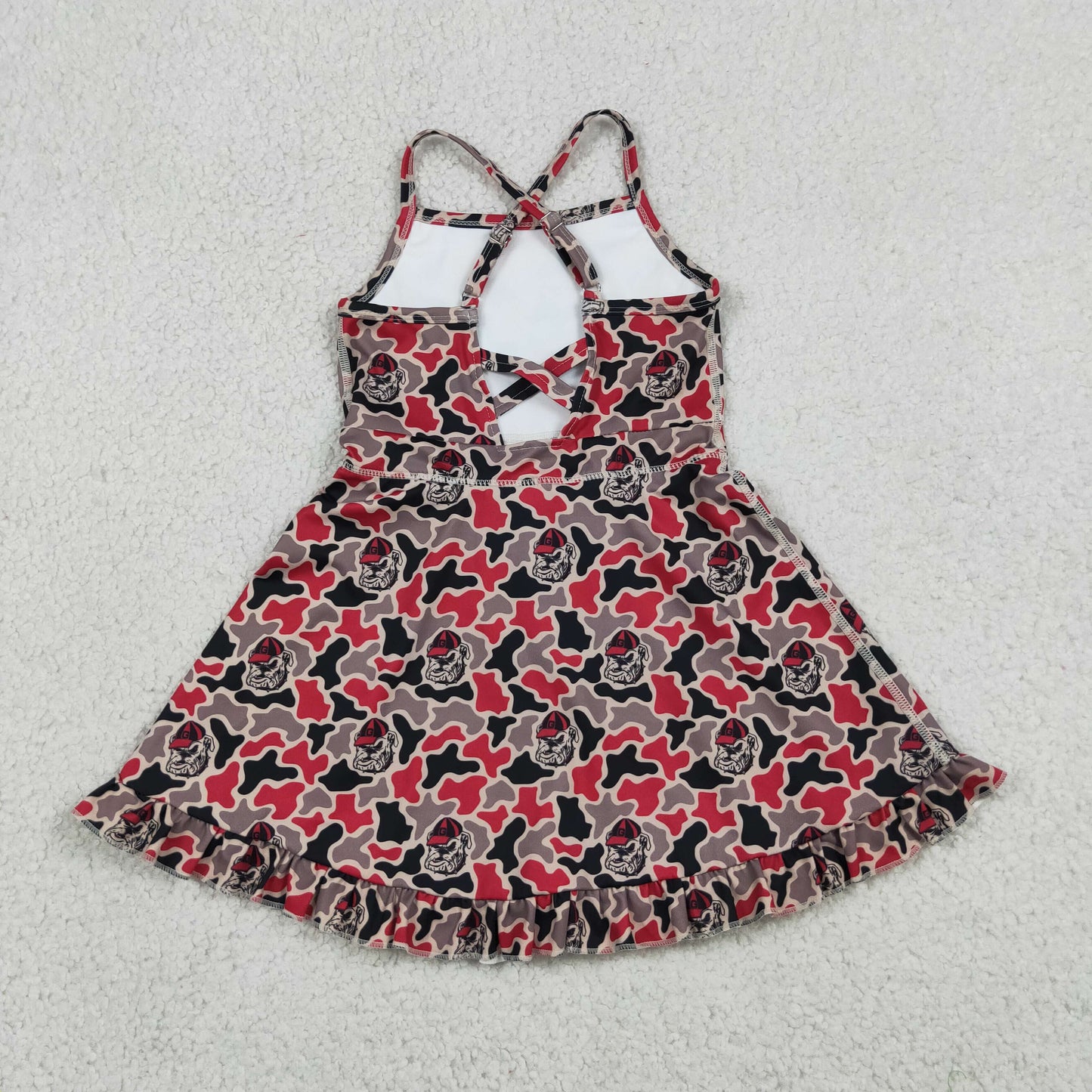 GSD3593 Yoga Team Camo Sleeveless Skorts Girls Dress