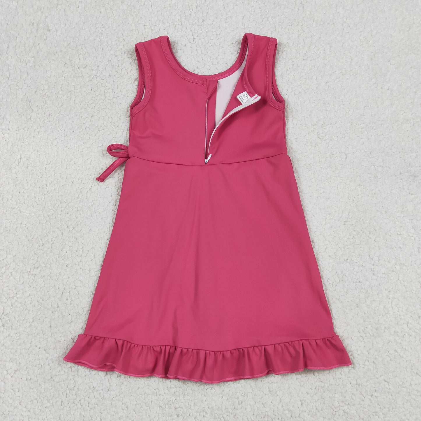 GSD3766 Yoga Hot Pink Sleeveless Skorts Girls Dress