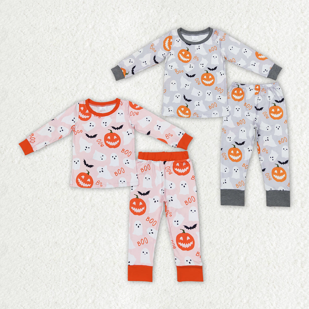 Halloween pumpkin pajamas RTS sibling clothes