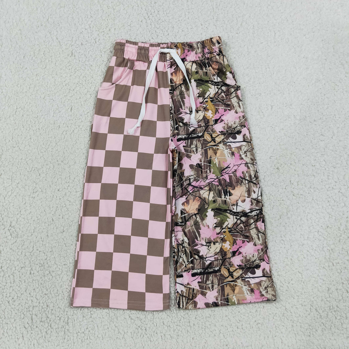 P01093 Hunting Checkered Girls Pants