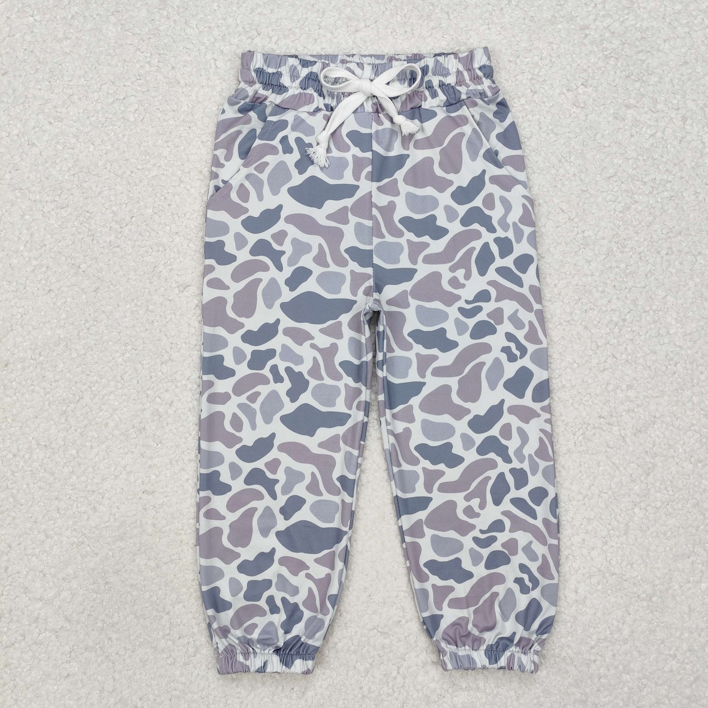 P0651 grey camo boys milk silk pants