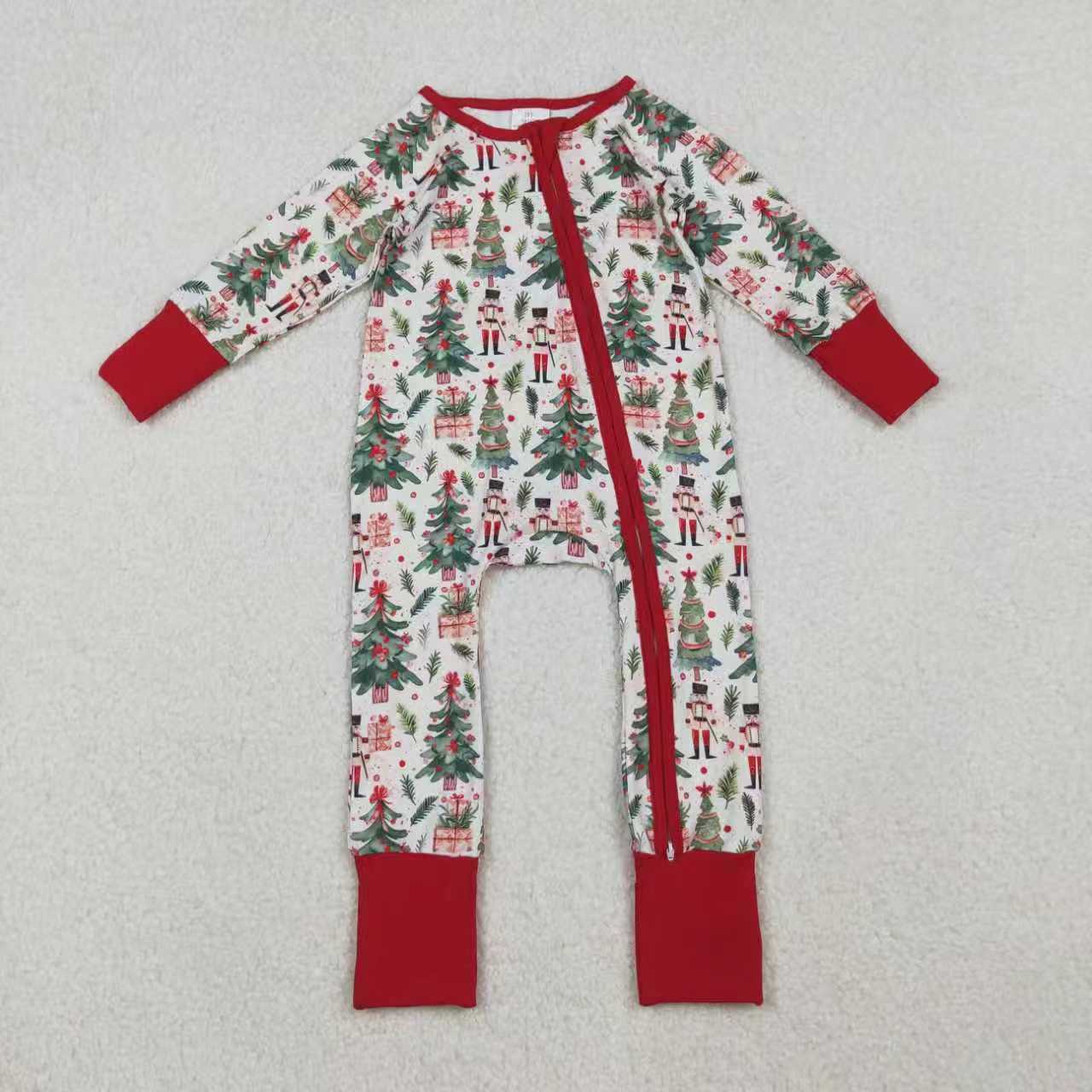 Christmas soldier tree romper/set RTS Sibling Clothes
