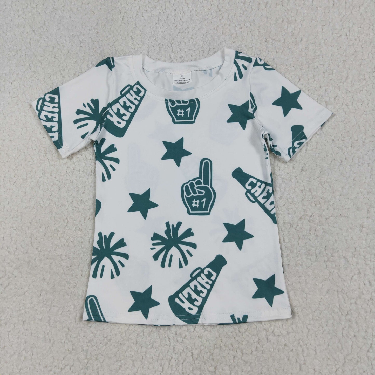 cheer star short sleeve girls top RTS Sibling Clothes